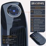 Smart Remote Controlling Stylish Black Tower Fan by Brandson – 60° Swinging 96cm Tower Fan - 3 different speed orientation