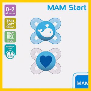 Especially small and lightweight tooth-friendly SkinSoft silicon  Nipple with air generating holes by MAM