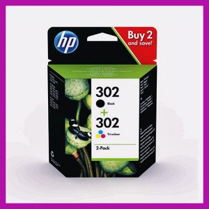 HP 302 Original double pack Printer Cartridges (Black+Color)