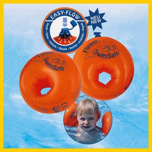Phthalate Free, TÜV- and GS-tested Swim Safe Water Wings with unbreakable polyethylene foam by Flipper SwimSafe