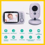 TFT LCD screen night vision smart baby monitoring camera  with temperature monitoring ability by GHB