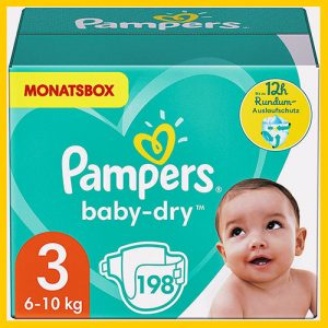 Unique triple layer protective extra moisture drying softest Nappies by Pampers